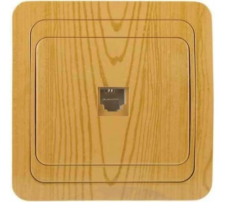 Одинарная телефонная розетка СВЕТОЗАР ГАММА SV-54117-A