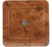 Одинарная телефонная розетка СВЕТОЗАР ГАММА SV-54117-N