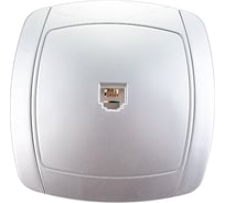 Одинарная телефонная розетка СВЕТОЗАР АКЦЕНТ SV-54217-SM