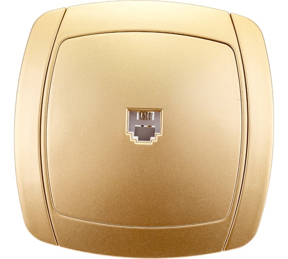 Одинарная телефонная розетка СВЕТОЗАР АКЦЕНТ SV-54217-GM