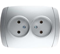 Двойная розетка СВЕТОЗАР АКЦЕНТ SV-54202-SM