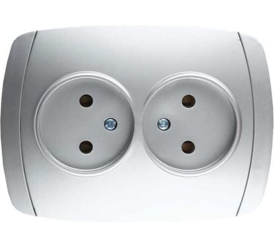Двойная розетка СВЕТОЗАР АКЦЕНТ SV-54202-SM 1