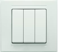 Трехклавишный выключатель, белый GUNSAN MODERNA MD2911160