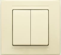Двухклавишный выключатель, кремовый GUNSAN MODERNA MD2912103