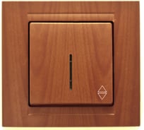 Проходной переключатель одноклавишный с подсветкой, дуб GUNSAN MODERNA MD2919108