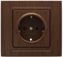 Розетка с заземлением, орех GUNSAN MODERNA MD2920115