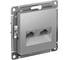 Розетка компьютерная двойная Systeme Electric AtlasDesign, RJ45+RJ45, кат.6А, механизм, Алюминий ATN000388 1