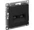 Розетка компьютерная двойная Systeme Electric AtlasDesign, RJ45+RJ45, кат.6А, механизм, Карбон ATN001088 1