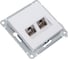 Двойная компьютерная розетка Systeme Electric ATLASDESIGN RJ45+RJ45, кат.6А, механизм, БЕЛЫЙ ATN000188 2