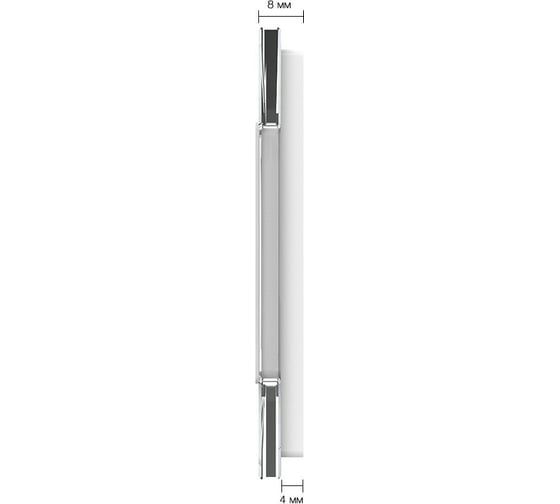 Рамка для розетки 5 постов LIVOLO цвет белый, стекло BB-C7-SR/SR/SR/SR/SR-11