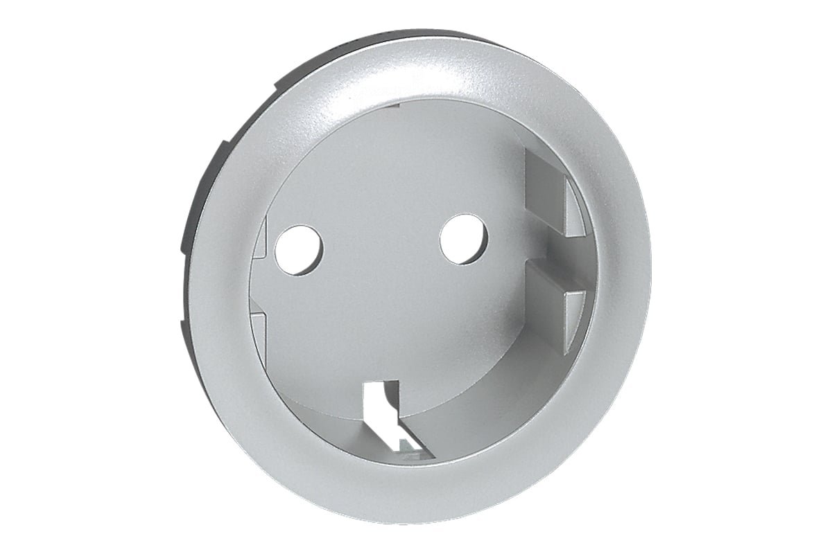 Накладка розетки Legrand Celiane Титан с/з (механизм 67153, безвинтовой ...