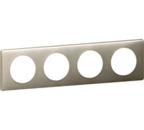 Рамка Legrand Программа Celiane металлик 4 поста титан 068904