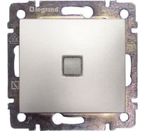 Выключатель Legrand одноклавишный с подсветкой Legrand Valena 10А 250В схема 1L безвинтовые зажимы алюминий 694340
