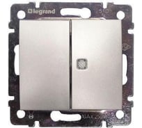 Двухклавишный выключатель с индикацией Legrand Valena 770145