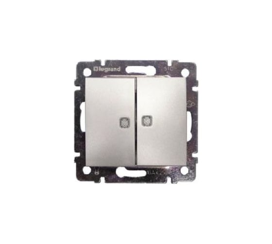 Двухклавишный выключатель с индикацией Legrand Valena 770213