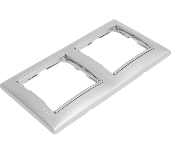 Рамка Legrand 2 поста Valena алюминий 694331