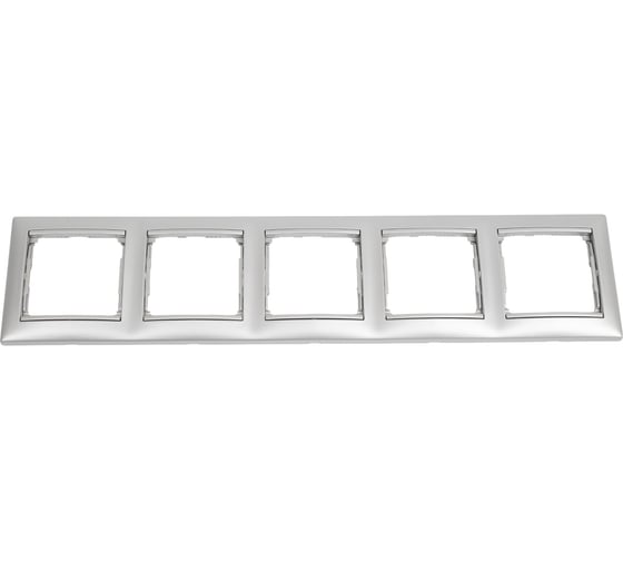 Рамка Legrand 5 постов Valena алюминий 770155 1