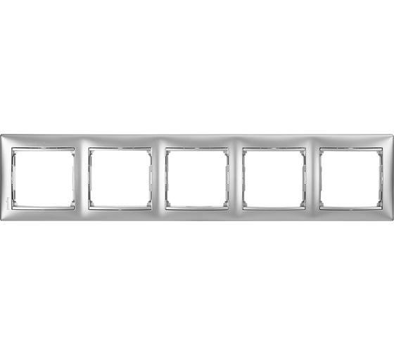 Рамка Legrand 5 постов Valena алюминий 770155
