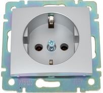 Розетка Legrand с заземлением Legrand Valena без шторок 16А 250В винтовые зажимы алюминий 694342