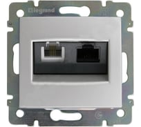 Двойная розетка RJ45 UTP+ТЛФ RJ11 Legrand Valena 770280