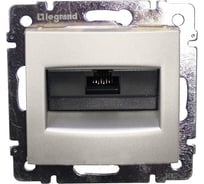 Компьютерная розетка RJ45 ISDN, алюминий Legrand Valena 770141