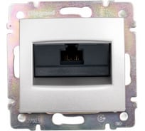 Розетка Legrand компьютерная RJ45 категория 5e UTP Legrand Valena с захватами алюминий 694334