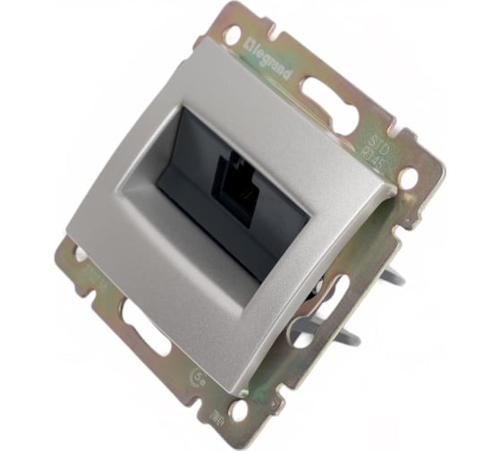 Розетка Legrand компьютерная RJ45 категория 5e UTP Legrand Valena с захватами алюминий 694334