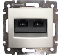 Розетка Legrand компьютерная двойная RJ45 категория 5e UTP Legrand Valena монтаж на винтах алюминий 770239