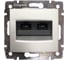 Розетка Legrand компьютерная двойная RJ45 категория 5e UTP Legrand Valena монтаж на винтах алюминий 770239 1
