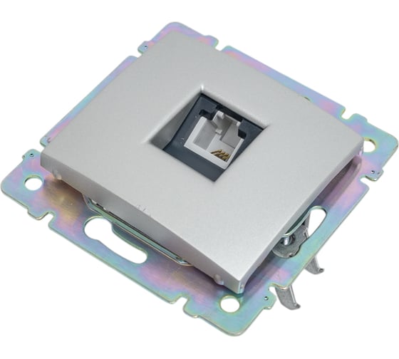 Розетка Legrand телефонная RJ11 Legrand Valena алюминий 694347