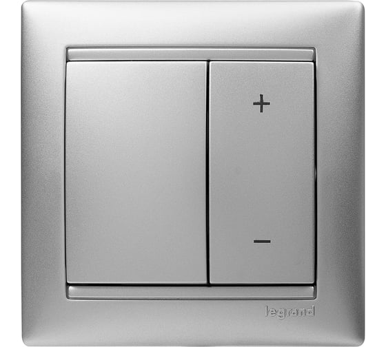 Диммер нажимной Legrand Valena 600Вт алюминий 770274