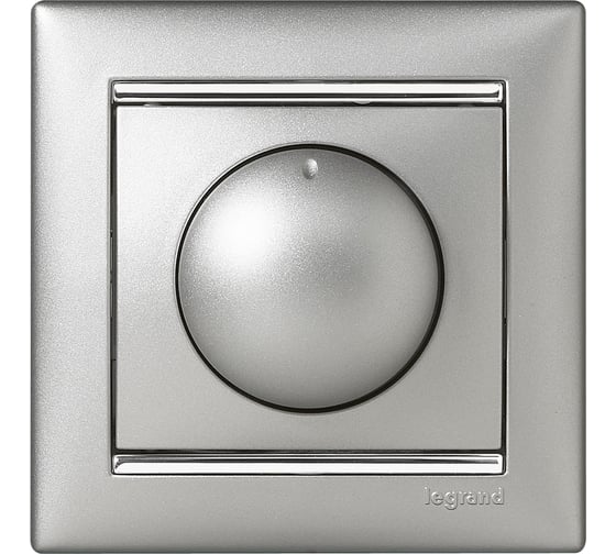 Диммер поворотно-нажимной Legrand Valena 400Вт алюминий 770261