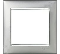 Рамка Legrand 1 пост Valena алюминий/серебряный штрих 770351
