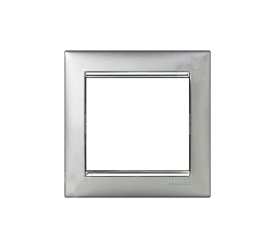 Рамка Legrand 1 пост Valena алюминий/серебряный штрих 770351