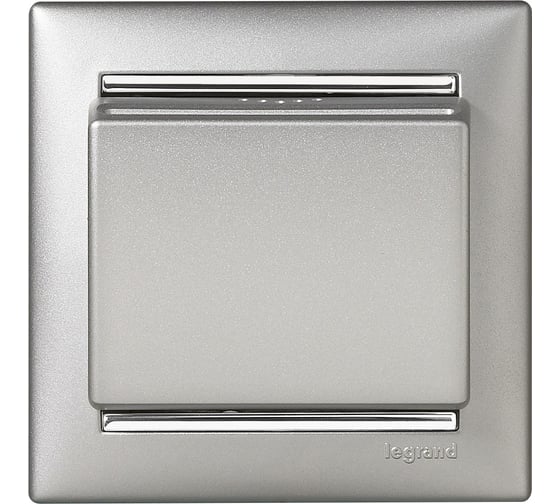Рамка Legrand 1 пост Valena алюминий/серебряный штрих 770351