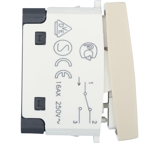 Переключатель с двух мест LK Studio 45х45 мм, схема 6, 16 A, 250 B, белый LK45 850804-1