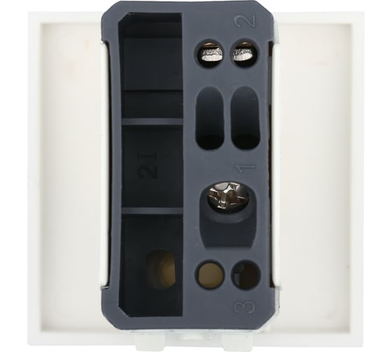 Переключатель с двух мест LK Studio 45х45 мм, схема 6, 16 A, 250 B, белый LK45 850804-1