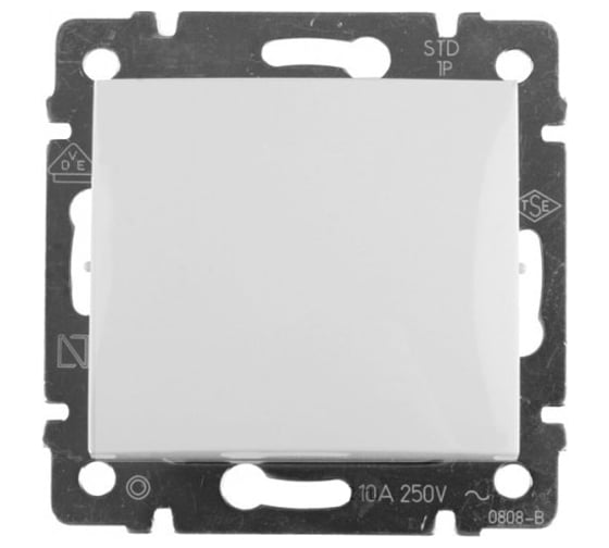 Одноклавишный двухполюсный выключатель, белый Legrand Valena 774402
