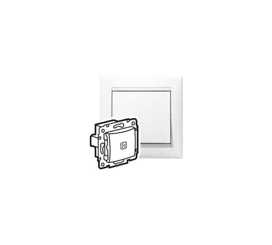 Переключатель Legrand одноклавишный с индикацией Legrand Valena 10А 250В схема 6T безвинтовые зажимы белый 774425
