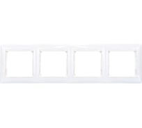 Горизонтальная 4-местная рамка Legrand Valena белая 694255