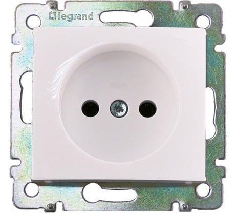 Розетка Legrand без заземления Legrand Valena без шторок 16А 250В винтовые зажимы белый 694268