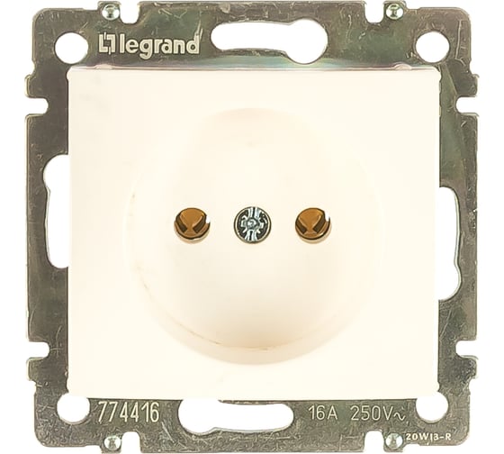 Розетка Legrand без заземления Legrand Valena без шторок 16А 250В винтовые зажимы белый 694268