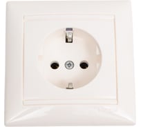 Розетка Legrand с заземлением Legrand Valena с лицевой панелью и рамкой в сборе 16А 250В винтовые зажимы белый 774423