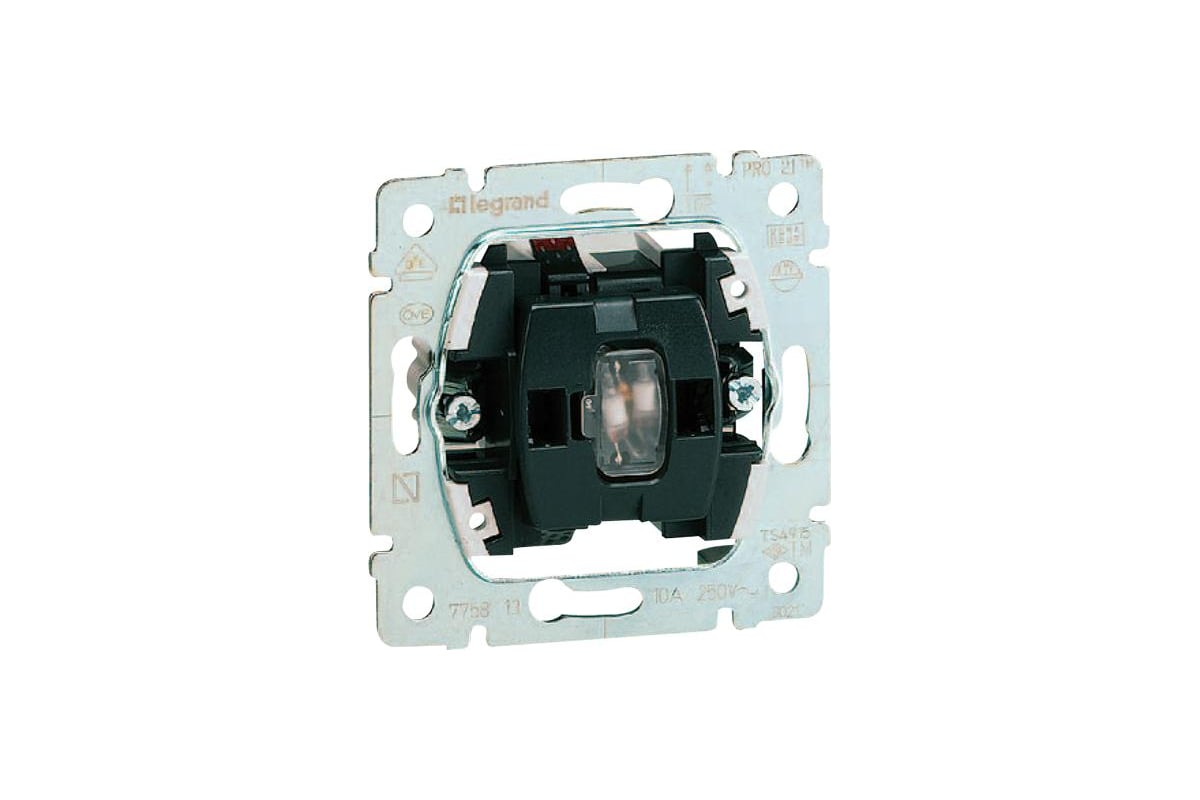 Механизм одноклавишного выключателя с подсветкой Legrand PRO 21 775600 ...