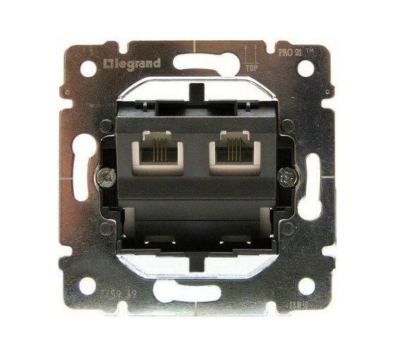 Механизм двойной телефонной розетки, RJ11 Legrand PRO 21 775939 1