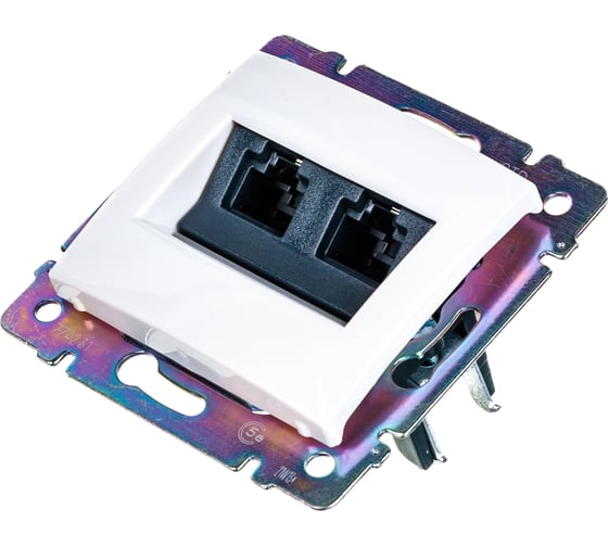 Розетка Legrand компьютерная двойная RJ45 категория 5e UTP Legrand Valena с захватами белый 694292