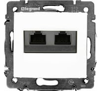 Розетка Legrand компьютерная двойная RJ45 категория 5e UTP Legrand Valena монтаж на винтах белый 774239