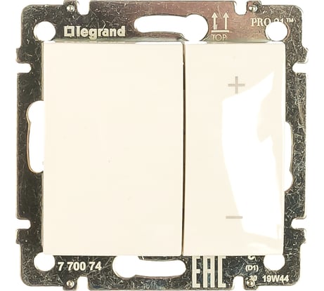 Диммер нажимной Legrand Valena 600Вт белый 770074