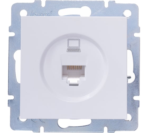 Компьютерная розетка Lezard VESNA белая 742-0288-139