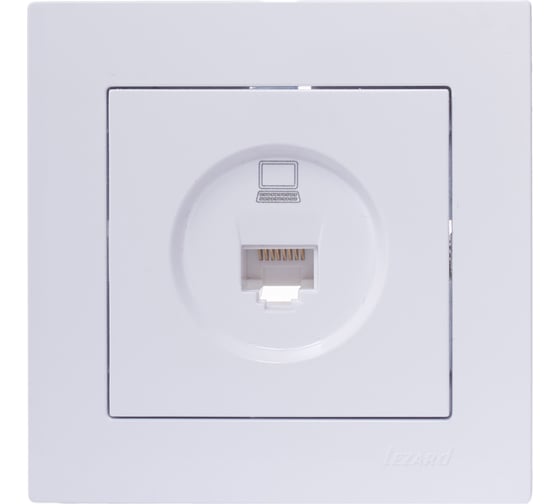 Компьютерная розетка Lezard VESNA белая 742-0288-139